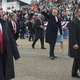 Secret Service agents guard President Donald Trump and the first lady during an inauguration parade. (Timothy A Clary/Getty Images)